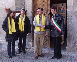 davanti al municipio di Bormio