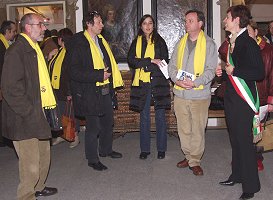 nel salone d'onore di Palazzo del Simoni